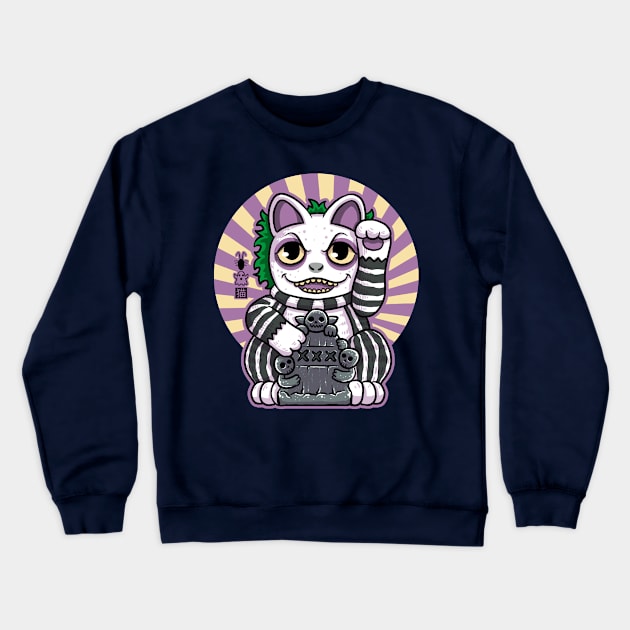 Ghost Neko Crewneck Sweatshirt by Andriu